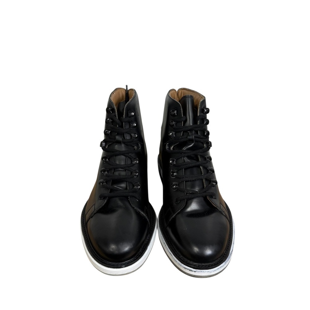 Vintage Foundry Co. Talon Black Leather Lace Up Moto Boots Mens US 9.5 VF1395 - Picture 4 of 7